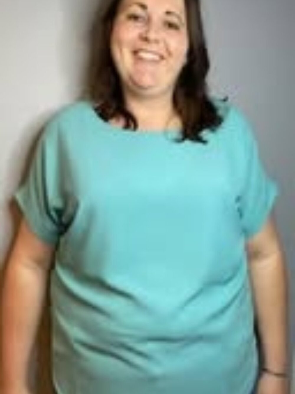Mint Green Rolled Sleeve Blouse